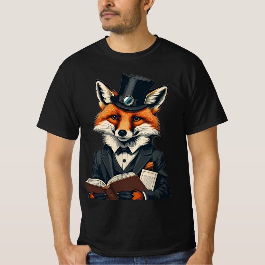 Clever as a Fox: Intellectual Fox Graphic T-Shirt (Vorderseite)