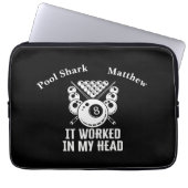 Clever Billiards Sprichwort über psychische Strate Laptopschutzhülle (Vorderseite)