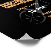 Clever Black Defined Biking Poster (Ecke)