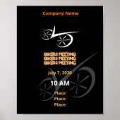 Clever Black Defined Biking Poster (Vorne)
