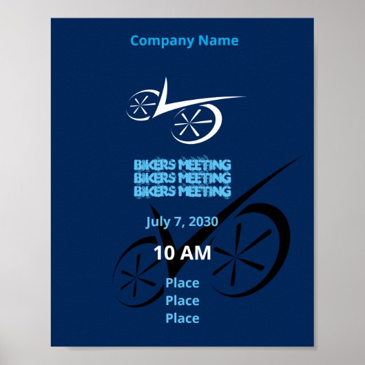 Clever Blue Defined Biking Poster (Vorne)