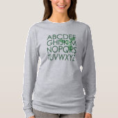 Clever Christmas Weihnachten (No L) Green Alphabet T-Shirt (Vorderseite)