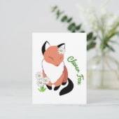 Clever Fox Postkarte (Stehend Vorderseite)