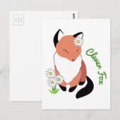 Clever Fox Postkarte (Vorne/Hinten)