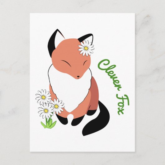 Clever Fox Postkarte (Vorderseite)