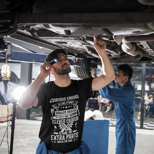 Clever genug Auto Mechanik Funny Black T-Shirt