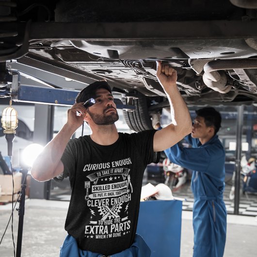 Clever genug Auto Mechanik Funny Black T-Shirt