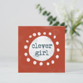 Clever Girl Grußkarte Karte (Stehend Vorderseite)