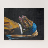 Clever Girl mit Perlenohrring Puzzle (Horizontal)