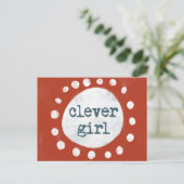 Clever Girl Postcard Postkarte (Stehend Vorderseite)