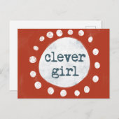 Clever Girl Postcard Postkarte (Vorne/Hinten)