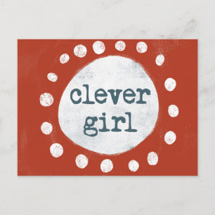 Clever Girl Postcard Postkarte