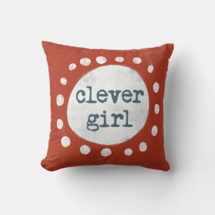 Clever Girl Throw Kissen