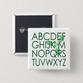 Clever Green Christmas Weihnachten (No L) Nerdy Pu Button (Vorne & Hinten)