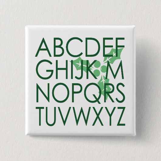 Clever Green Christmas Weihnachten (No L) Nerdy Pu Button (Vorderseite)