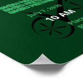 Clever Green Defined Biking Poster (Ecke)