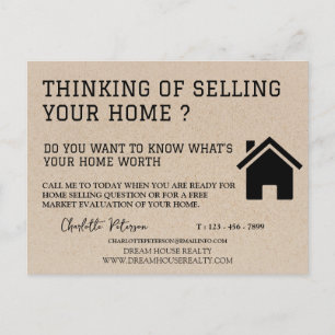 Clever Immobilien Farming Marketing Kraft Postkarte