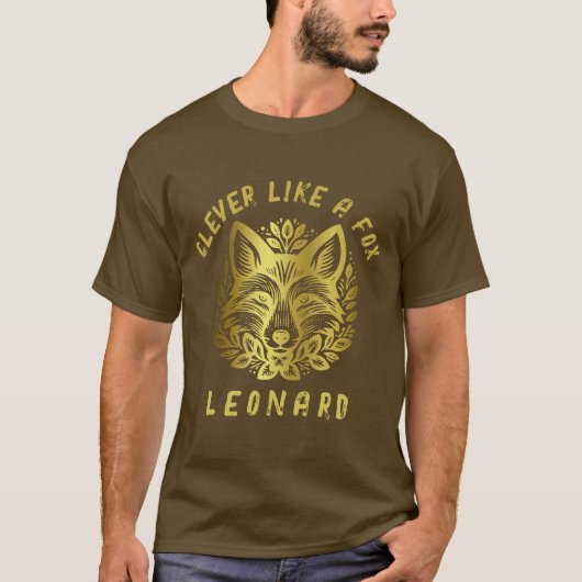 Clever like a Fox - Name des Empfängers T-Shirt (Vorderseite)