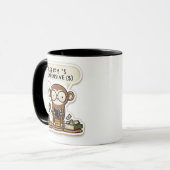 Clever Monkey - "Therapy's teuer" Funny Tasse (Vorderseite Links)