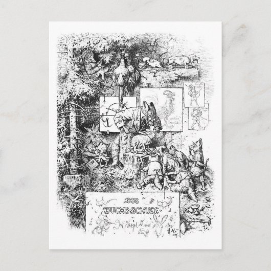 Clever Mr. Fox Postcard Postkarte (Vorderseite)