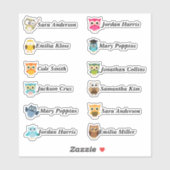 Clever Owls benutzerdefinierte Aufkleber für mehre (Blatt)