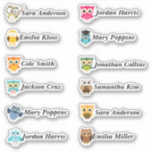 Clever Owls benutzerdefinierte Aufkleber für mehre (Vorderseite)