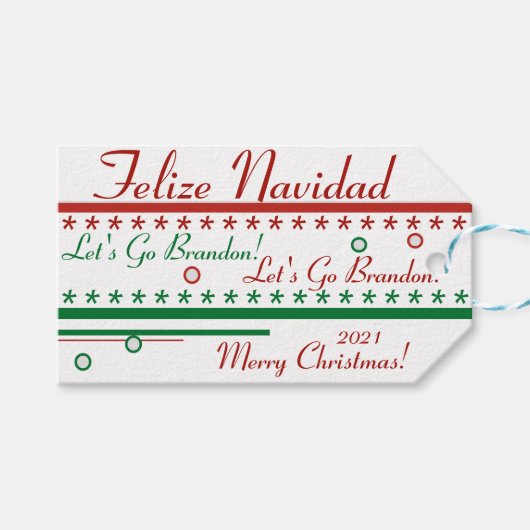 Clever Packpapier Geschenkanhänger (Vorderseite (Horizontal))