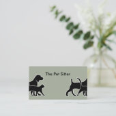 Clever Pet Sitter Design Visitenkarte (Stehend Vorderseite)