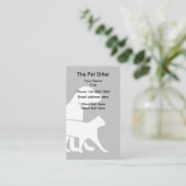 Clever Pet Sitter Doppelseitige Visitenkartengesta Visitenkarte (Stehend Vorderseite)