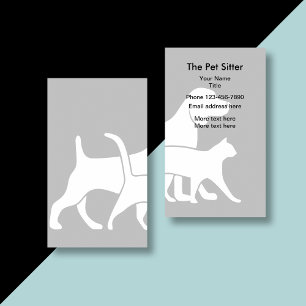 Clever Pet Sitter Doppelseitige Visitenkartengesta Visitenkarte
