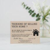 Clever Real Anwesen Marketing Kraft Postkarte (Stehend Vorderseite)