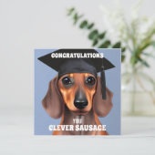 Clever Sausage Dankeskarte (Stehend Vorderseite)