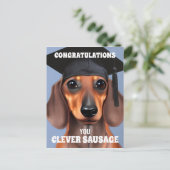 Clever Sausage Postkarte (Stehend Vorderseite)