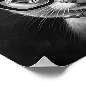 Clever Schrödingers Katze - Schwarz und Weiß Poster (Ecke)