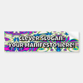 Clever Slogan: Your Manifesto Here! Autoaufkleber (Vorne)