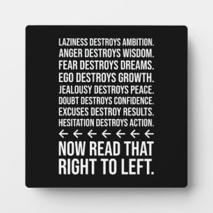 Clever Success Motivation, Fitness, Hustle, Grind Fotoplatte