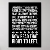 Clever Success Motivation, Fitness, Hustle, Grind Poster (Vorne)