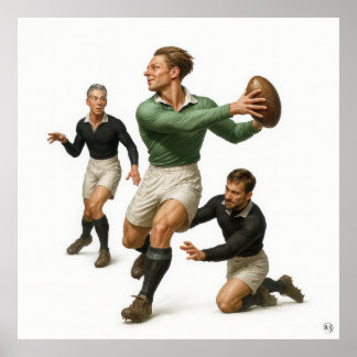 Clever Trick Dummy - Vintage Rugby Print Poster