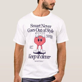 "Clever Vibes Only – Retro Smart Grafik T-Shirt" T-Shirt