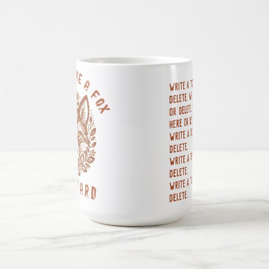 Clever wie ein Fuchs - Ihr Text Kaffeetasse (Mittel)