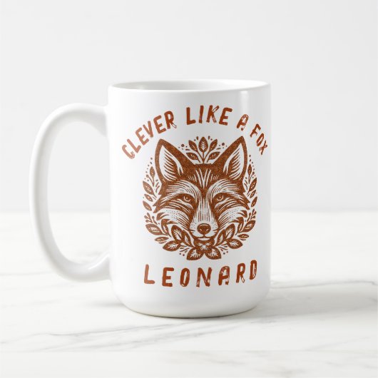Clever wie ein Fuchs - Ihr Text Kaffeetasse (Links)