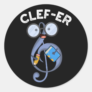 Cleverer lustiger Musik-Wortwitz  Runder Aufkleber