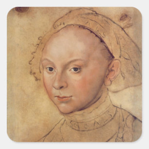 Cleves-Sybille Quadratischer Aufkleber