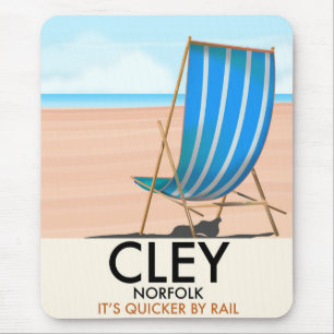 Cley Norfolk Vintage-Reiseplakat Mousepad