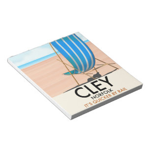 Cley Norfolk Vintage Reiseplakat Notizblock
