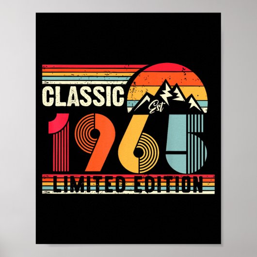 Clic 1965 Limited Edition 60 Year Old 60th Birthda Poster (Vorne)