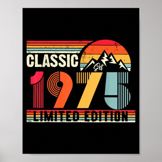 Clic 1975 Limited Edition 50 Year Old 50th Birthda Poster (Vorne)