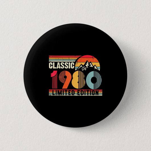 Clic 1980 Limited Edition 45 Year Old 45th Birthda Button (Vorderseite)