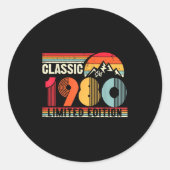 Clic 1980 Limited Edition 45 Year Old 45th Birthda Runder Aufkleber (Vorderseite)
