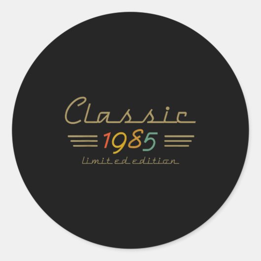 Clic 1985 Limited Edition 40 Year Old 40th Birthda Runder Aufkleber (Vorderseite)
